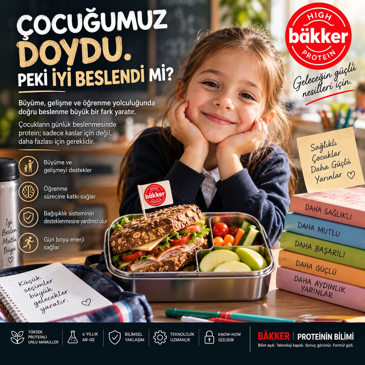 ÇOCUKLARIN TABAĞINDA MİKTAR DEĞİL PROTEİN ÇEŞİTLİLİĞİ VE BİYOLOJİK BÜYÜME